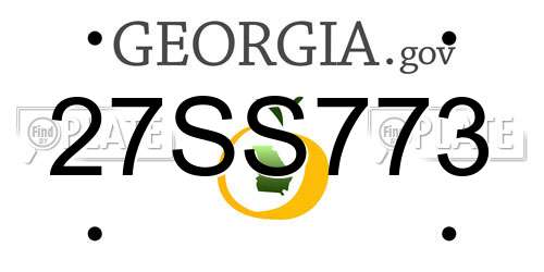 27SS773 Georgia License Plate