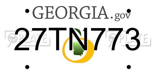 27TN773 Georgia License Plate