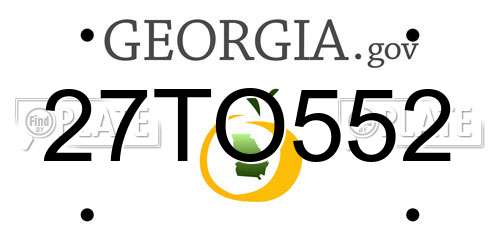 27TO552 Georgia License Plate