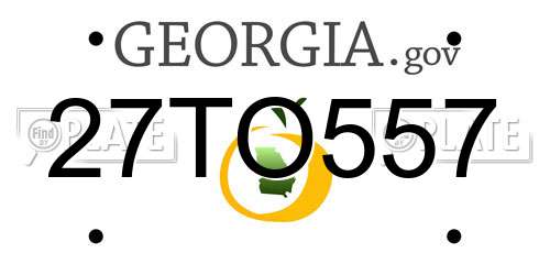 27TO557 Georgia License Plate