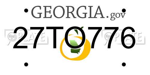 27TO776 Georgia License Plate