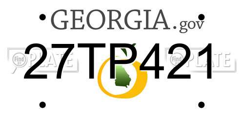 27TP421 Georgia License Plate