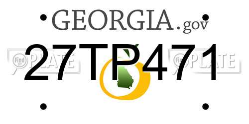 27TP471 Georgia License Plate