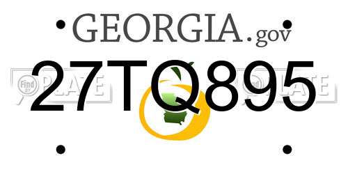 27TQ895 Georgia License Plate