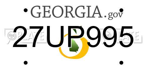 27UP995 Georgia License Plate