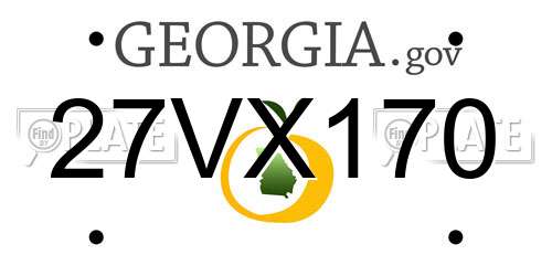 27VX170 Georgia License Plate