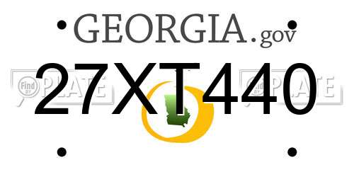 27XT440 Georgia License Plate