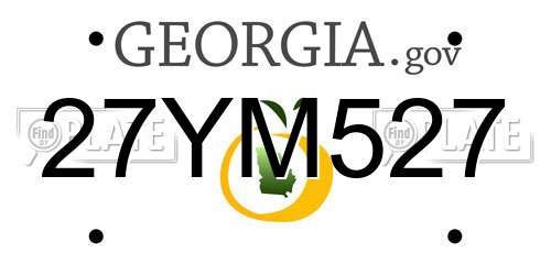 27YM527 Georgia License Plate