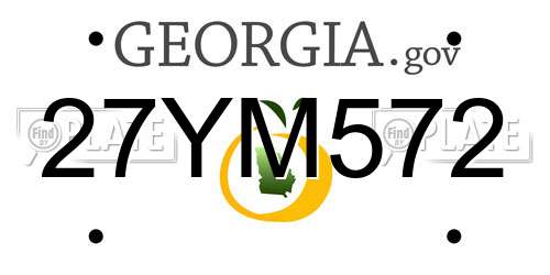 27YM572 Georgia License Plate