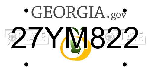 27YM822 Georgia License Plate