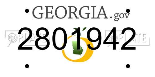 2801942 Georgia License Plate