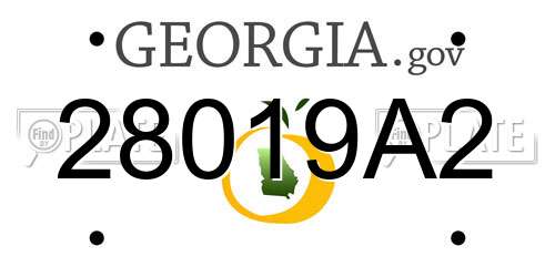 28019A2 Georgia License Plate