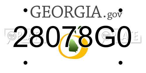 28078G0 Georgia License Plate