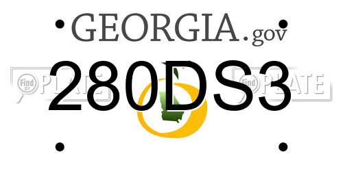 280DS3 Georgia License Plate