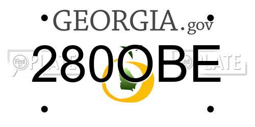 280OBE Georgia License Plate