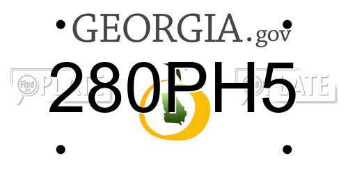 280PH5 Georgia License Plate