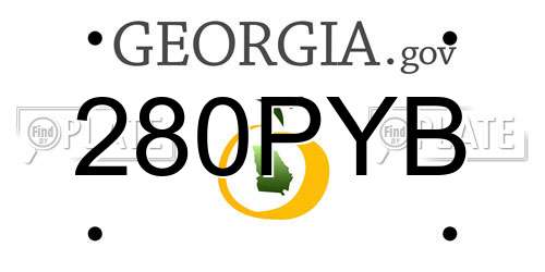 280PYB Georgia License Plate