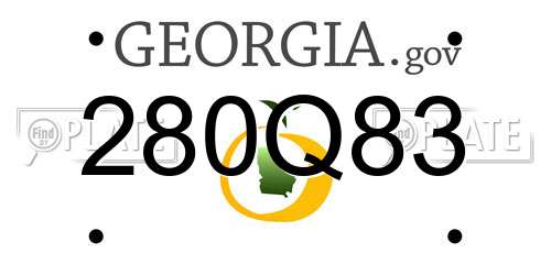 280Q83 Georgia License Plate