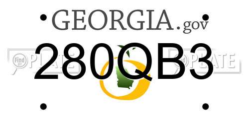 280QB3 Georgia License Plate