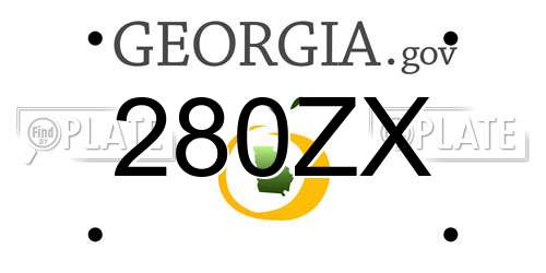 280ZX Georgia License Plate