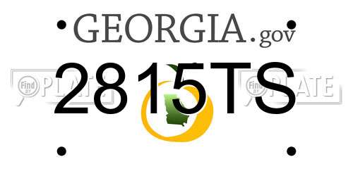 2815TS Georgia License Plate