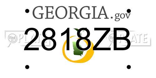 2818ZB Georgia License Plate