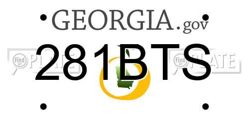 281BTS Georgia License Plate