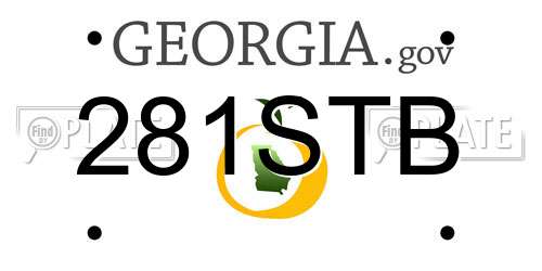 281STB Georgia License Plate