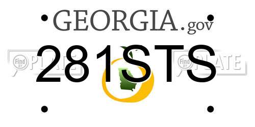 281STS Georgia License Plate