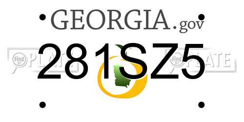 281SZ5 Georgia License Plate