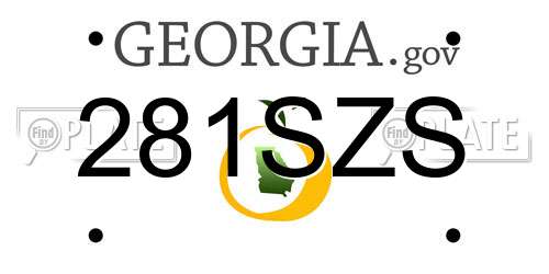 281SZS Georgia License Plate