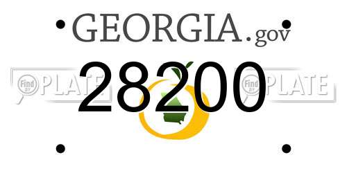 28200 Georgia License Plate