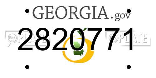 2820771 Georgia License Plate