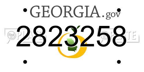2823258 Georgia License Plate