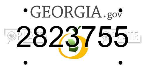 2823755 Georgia License Plate