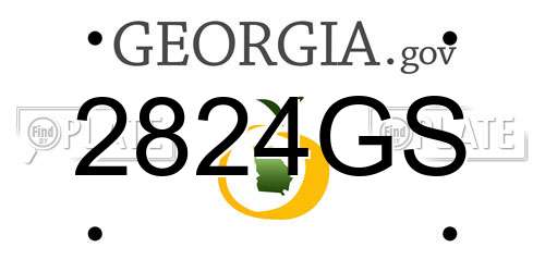 2824GS Georgia License Plate