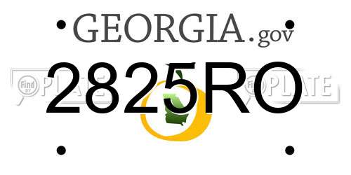 2825RO Georgia License Plate