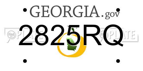 2825RQ Georgia License Plate