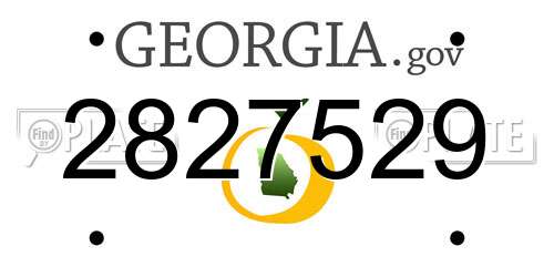 2827529 Georgia License Plate