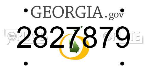 2827879 Georgia License Plate