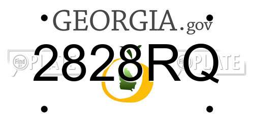 2828RQ Georgia License Plate