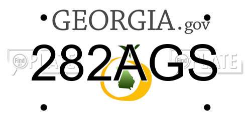 282AGS Georgia License Plate