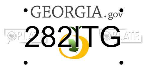 282ITG Georgia License Plate