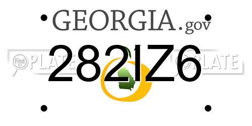 282IZ6 Georgia License Plate