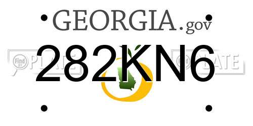 282KN6 Georgia License Plate