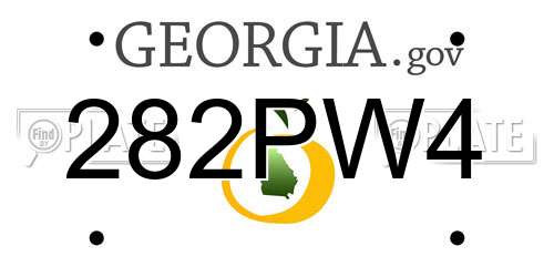 282PW4 Georgia License Plate