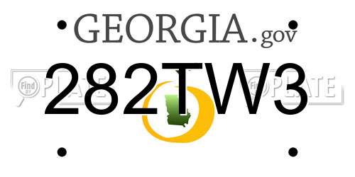 282TW3 Georgia License Plate