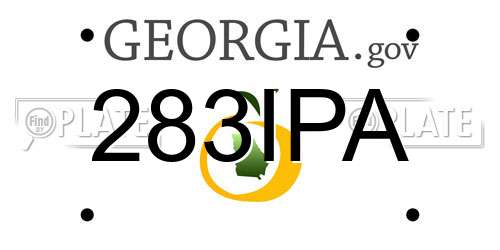 283IPA Georgia License Plate
