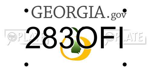 283OFI Georgia License Plate