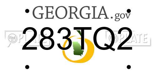 283TQ2 Georgia License Plate